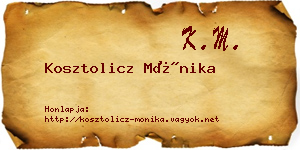 Kosztolicz Mónika névjegykártya